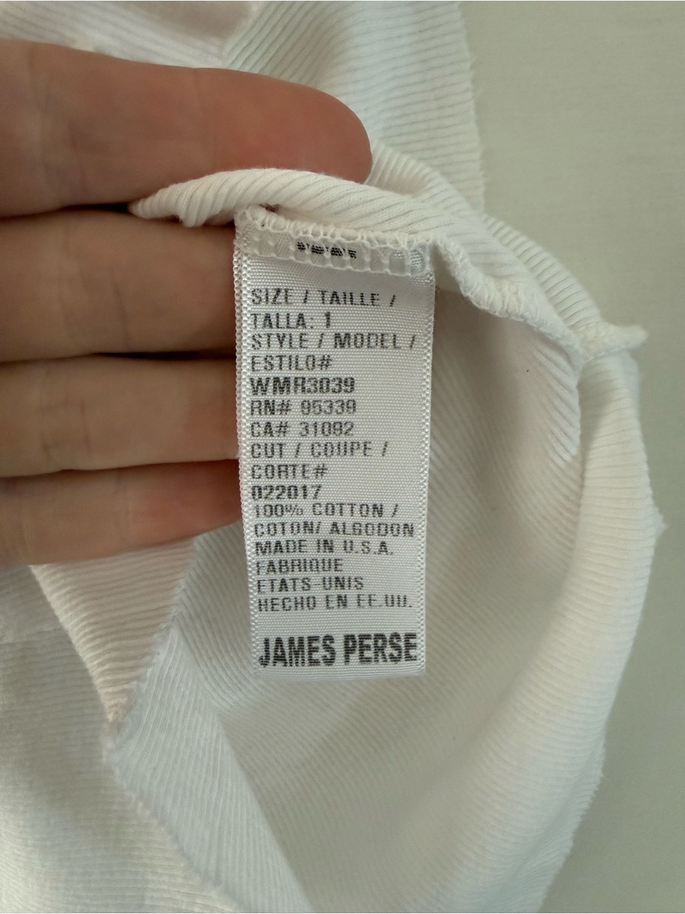 James Perse White Ribbed Tank Top - Picture 4 of 5